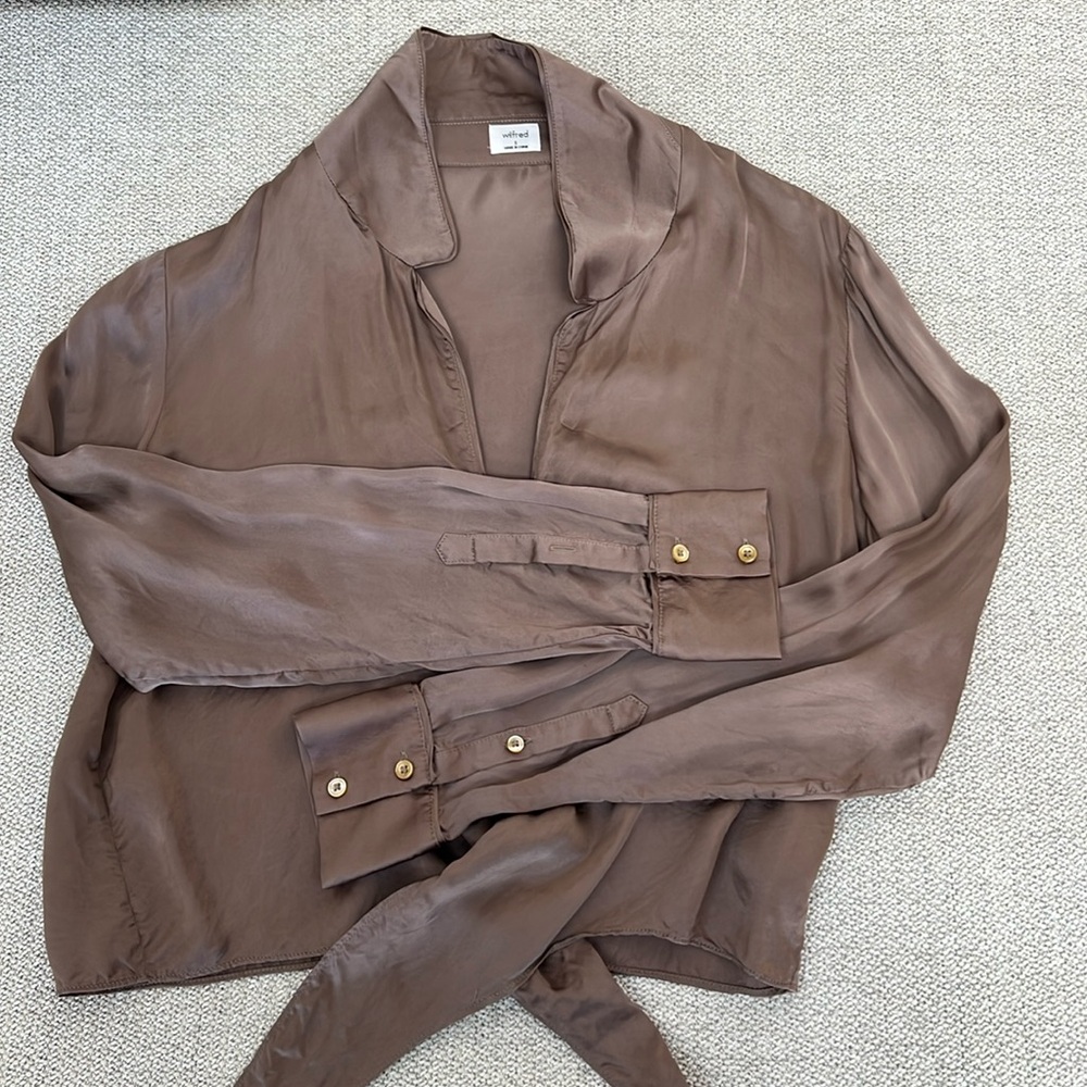 Aritzia Wilfred satin blouse